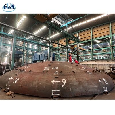 4200 मिमी व्यास के दबाव वाहिकाओं के लिए गर्म प्रेसिंग और वेल्डिंग कनेक्शन के साथ टोरिस्फेरिकल डिश हेड