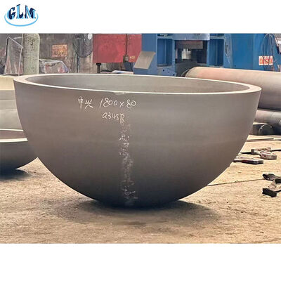 2-300 मिमी मोटाई कार्बन स्टील हेमिस्फेरिकल टैंक हेड जीबी मानक दबाव उपकरण के लिए निर्मित