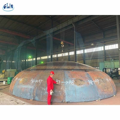 व्यास 4200 मिमी कार्बन स्टील दीर्घवृत्त 2: 1 गैस टैंक के लिए Torispherical डिश सिर