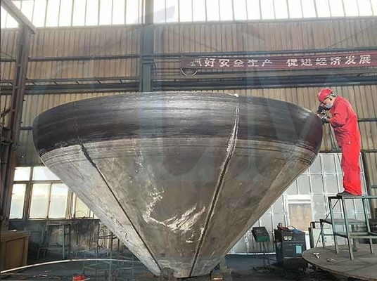 CHA ((60o) स्टेनलेस स्टील शंक्वाकार टैंक सिर लंबाई 50-1000 मिमी