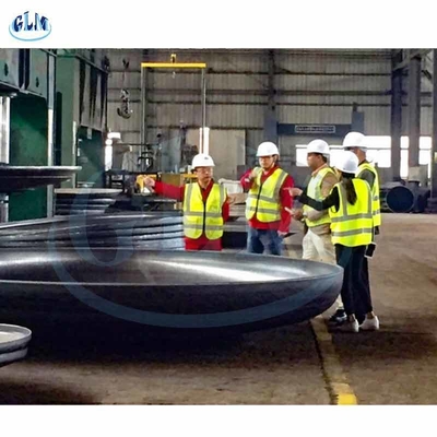 500 मिमी से 1600 मिमी तक गोलार्ध टैंक सिर आधा गेंद कार्बन स्टील 16Mn डिश