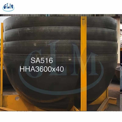 कार्बन स्टील हेमी टैंक एंड SA516 HHA 3600 मिमी व्यास 40 मिमी