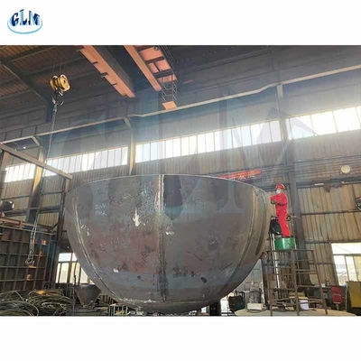6400 मिमी व्यास SA516 GR70 गोलार्धिक सिर 20 मिमी मोटी