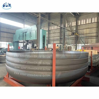 Asme 1000cm 2 से 1 अण्डाकार सिर स्टेनलेस स्टील डिश समाप्त गर्म ढाला